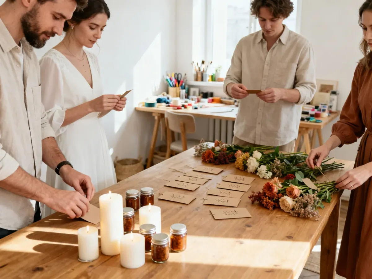Przygotowywanie minimalistycznych dekoracji ślubnych DIY